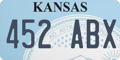 KS license plate 452ABX