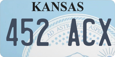 KS license plate 452ACX