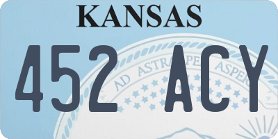 KS license plate 452ACY