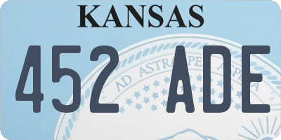 KS license plate 452ADE