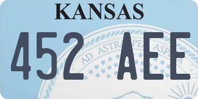KS license plate 452AEE