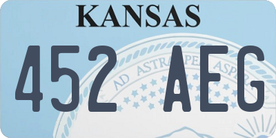 KS license plate 452AEG