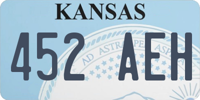 KS license plate 452AEH