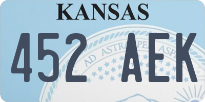 KS license plate 452AEK
