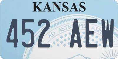 KS license plate 452AEW