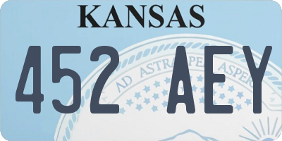 KS license plate 452AEY