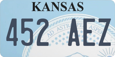 KS license plate 452AEZ
