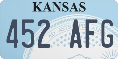 KS license plate 452AFG