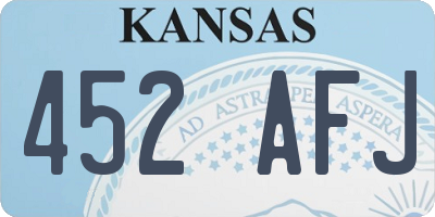 KS license plate 452AFJ