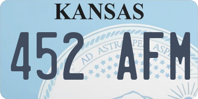 KS license plate 452AFM