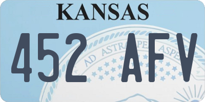 KS license plate 452AFV