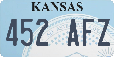 KS license plate 452AFZ