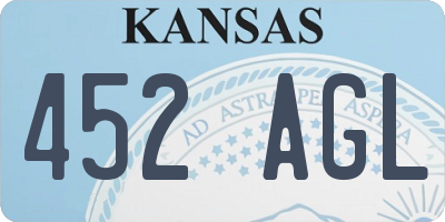KS license plate 452AGL