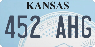 KS license plate 452AHG