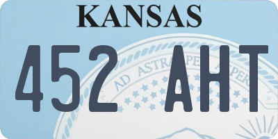 KS license plate 452AHT