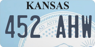 KS license plate 452AHW