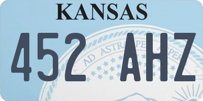 KS license plate 452AHZ