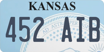 KS license plate 452AIB