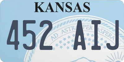 KS license plate 452AIJ