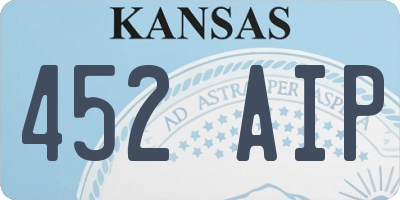 KS license plate 452AIP