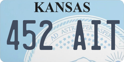 KS license plate 452AIT