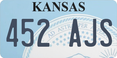 KS license plate 452AJS