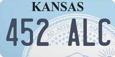 KS license plate 452ALC