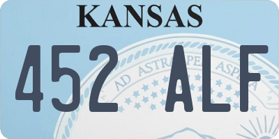 KS license plate 452ALF