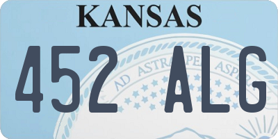 KS license plate 452ALG