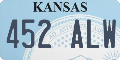 KS license plate 452ALW