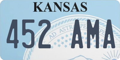 KS license plate 452AMA