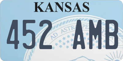 KS license plate 452AMB