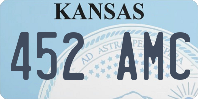 KS license plate 452AMC