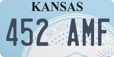 KS license plate 452AMF