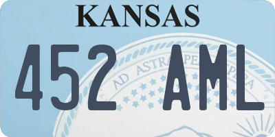 KS license plate 452AML