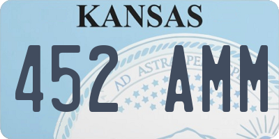 KS license plate 452AMM
