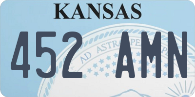 KS license plate 452AMN