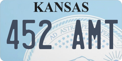 KS license plate 452AMT