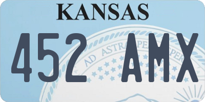 KS license plate 452AMX