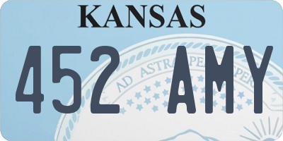 KS license plate 452AMY