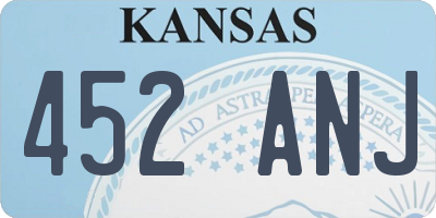 KS license plate 452ANJ