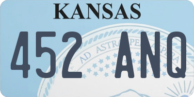 KS license plate 452ANQ