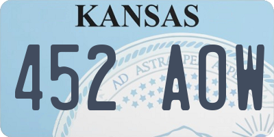 KS license plate 452AOW