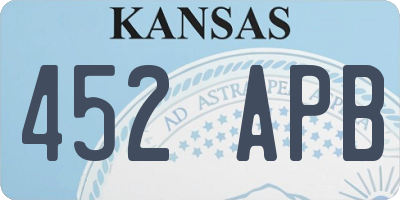 KS license plate 452APB