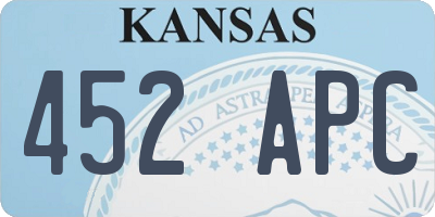 KS license plate 452APC