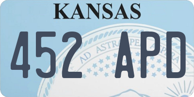 KS license plate 452APD