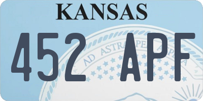 KS license plate 452APF