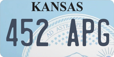 KS license plate 452APG