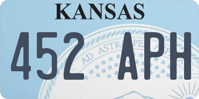 KS license plate 452APH