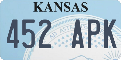 KS license plate 452APK